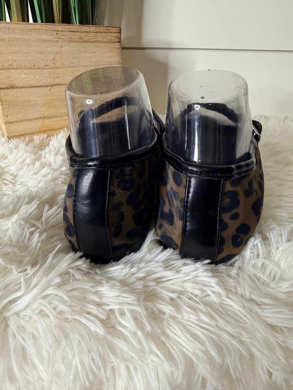 Steve Madden Dreaming Mesh Mary Jane Ballet Flats Leopard Print Size 8M - Picture 7 of 8